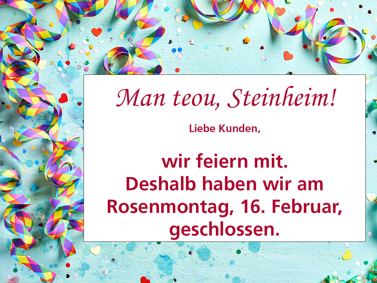  Faschingöffnungszeiten